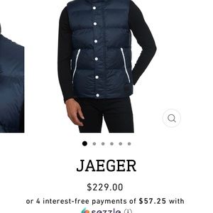 PAJar jaeger winter puffer vest new without tags. Large